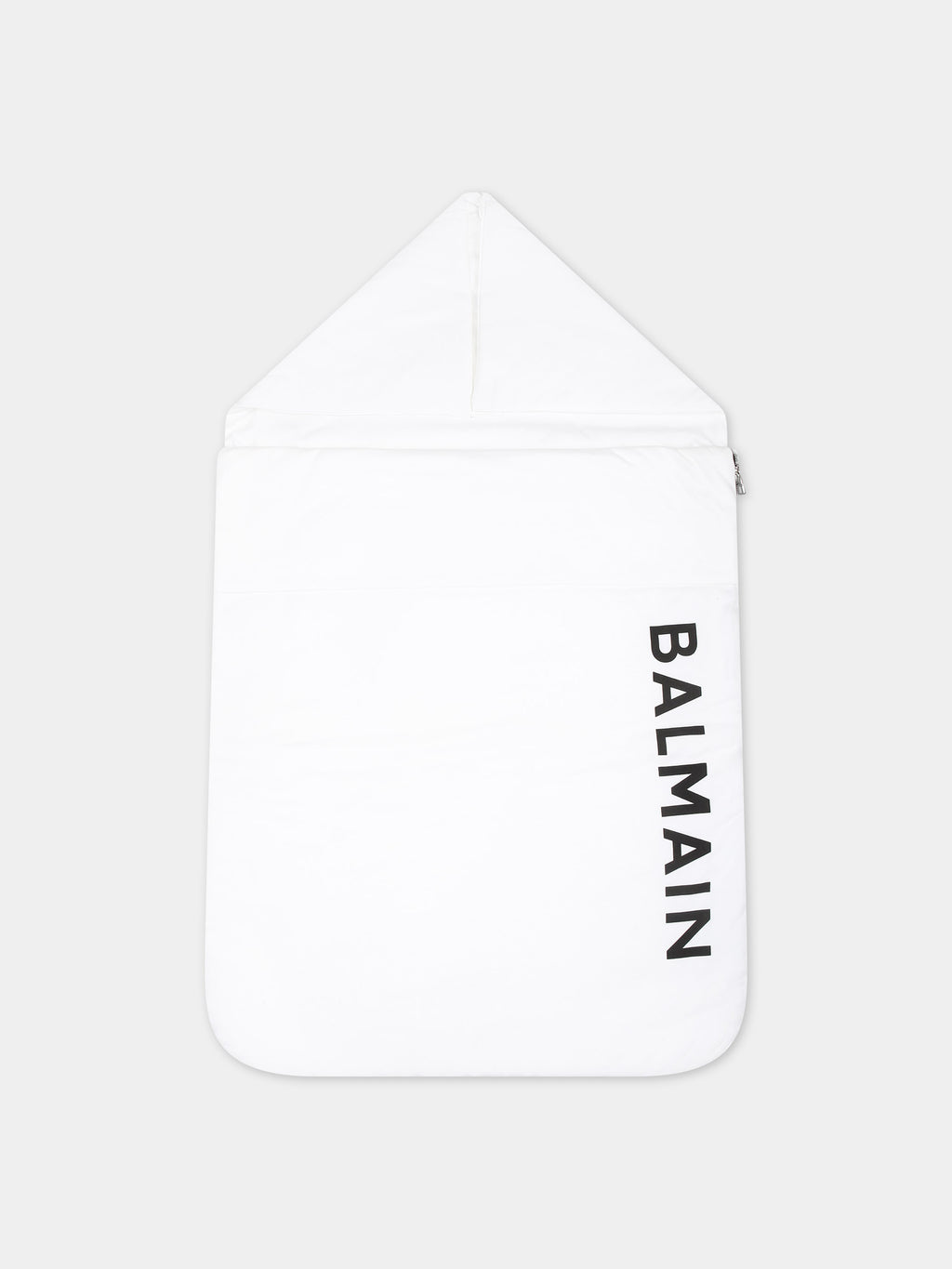 White sleeping bag for babykids with logo